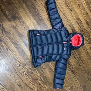 girls navy patagonia down coat
